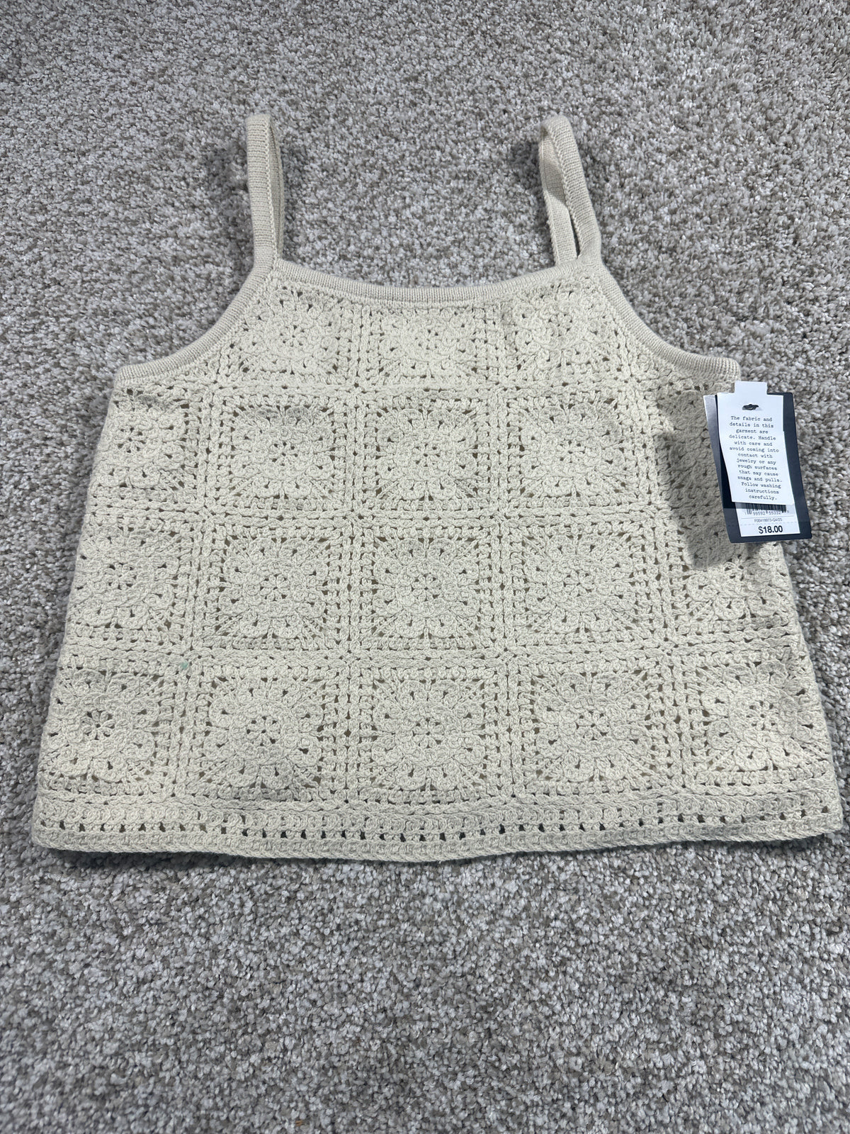 Art Class girls quiet cream sweater tank top, size L 10/12