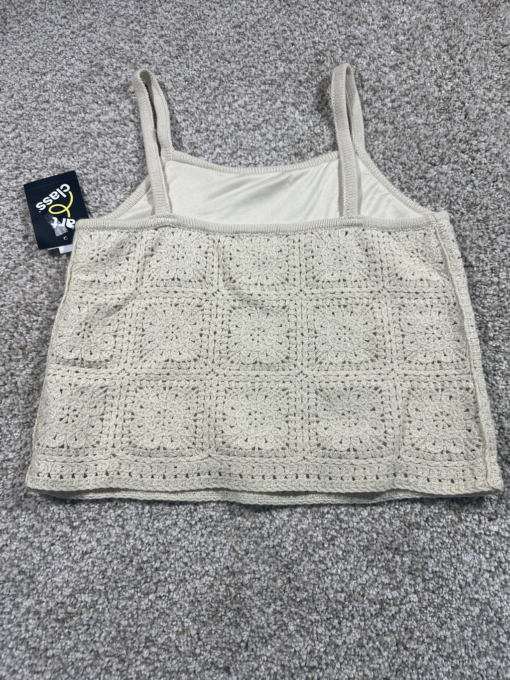 Art Class girls quiet cream sweater tank top, size L 10/12