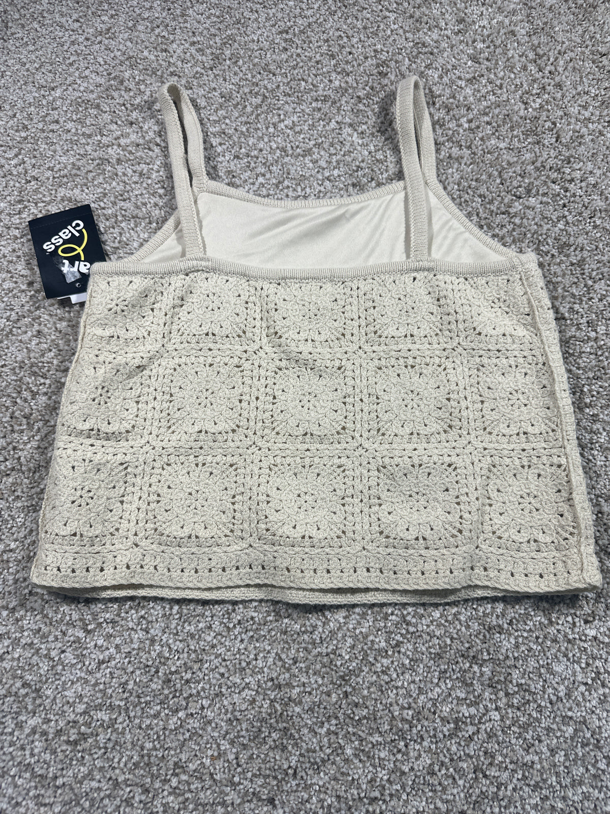 Art Class girls quiet cream sweater tank top, size L 10/12