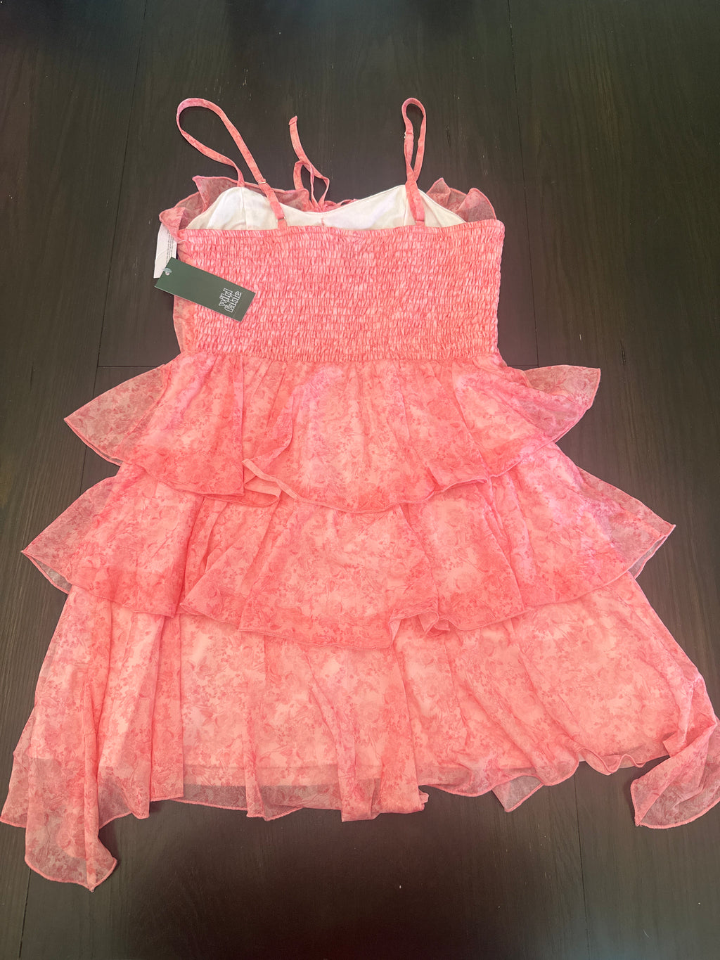 Wild Fable Women’s Floral Ruffle Tiered Mini Dress Pink