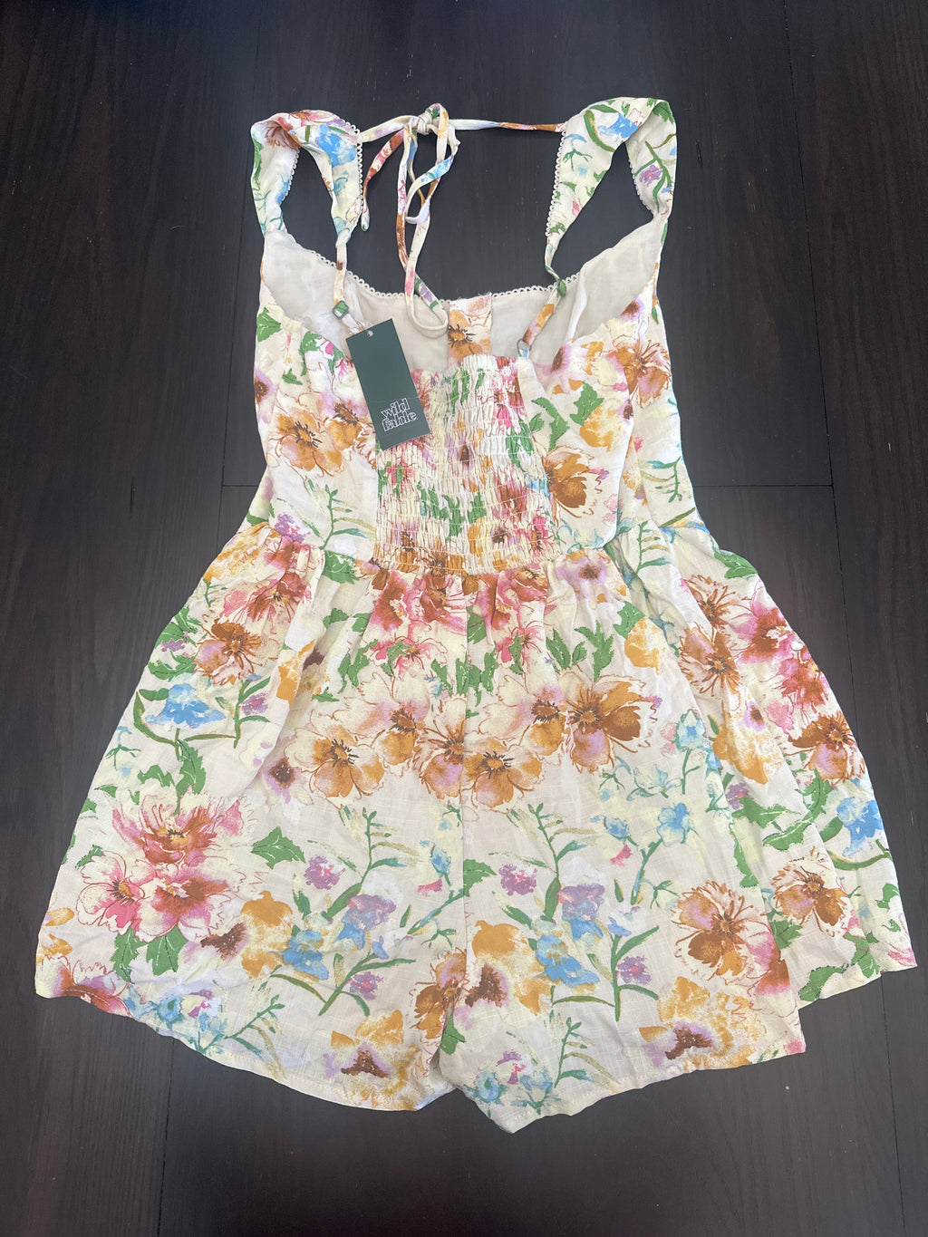 Women’s Hook and Eye Romper Light Yellow