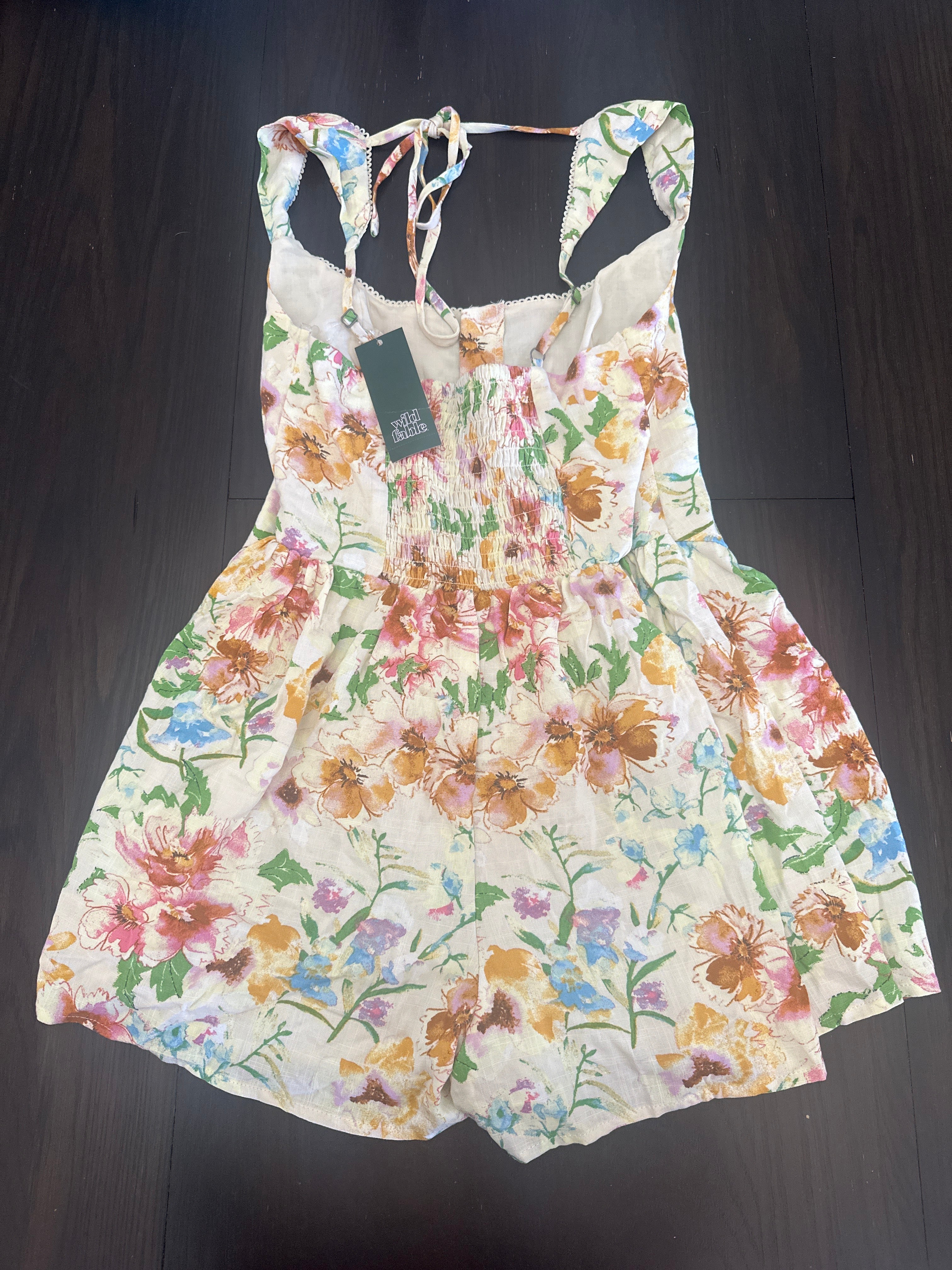 Women’s Hook and Eye Romper Light Yellow