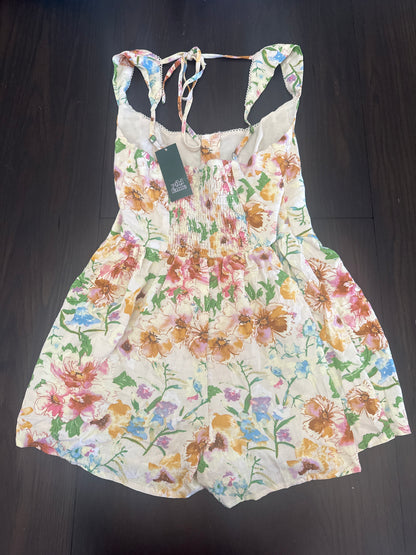 Women’s Hook and Eye Romper Light Yellow