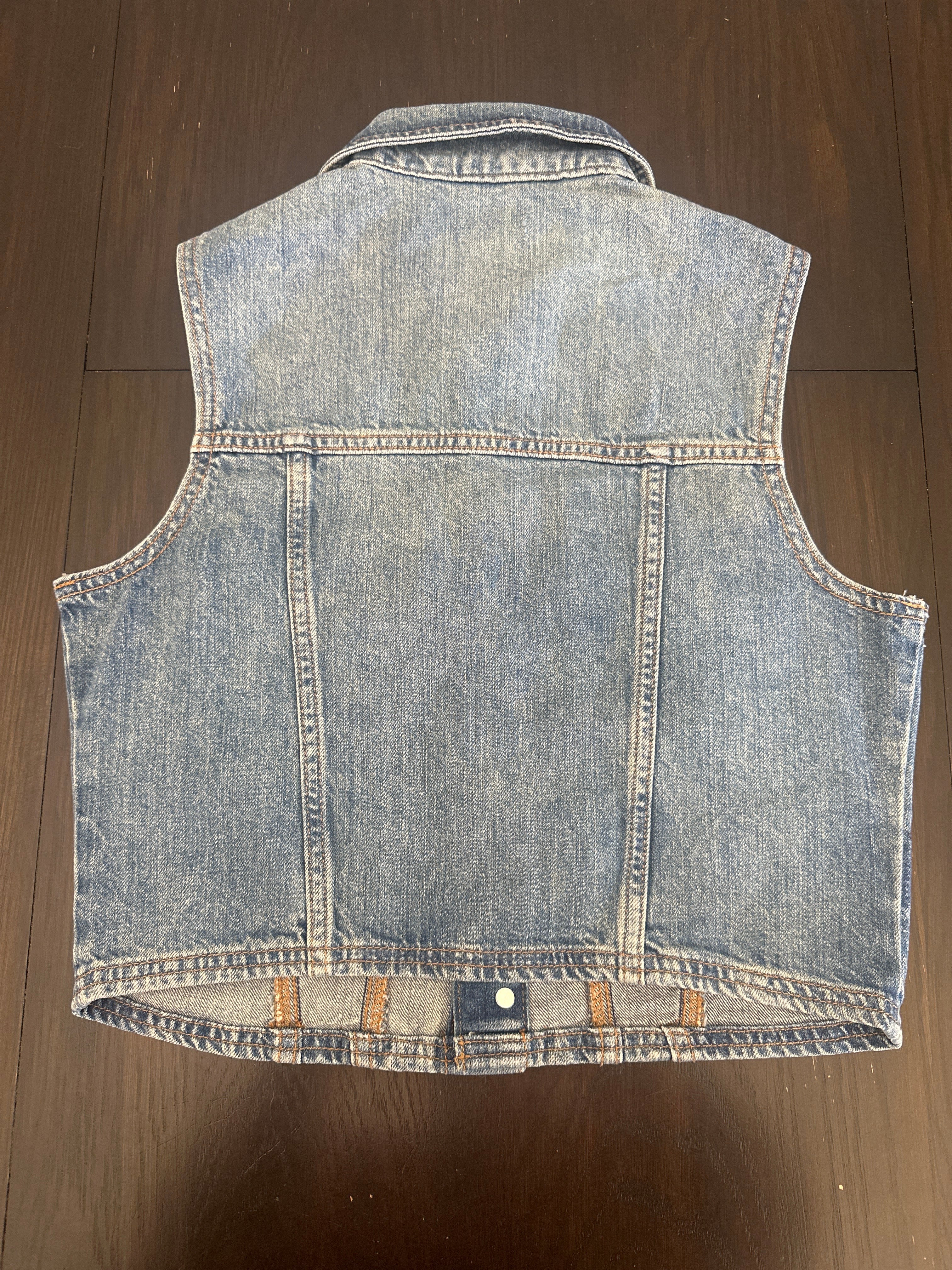 Wild Fable Sleeveless Denim Vest – Classic Button Front Jean Vest