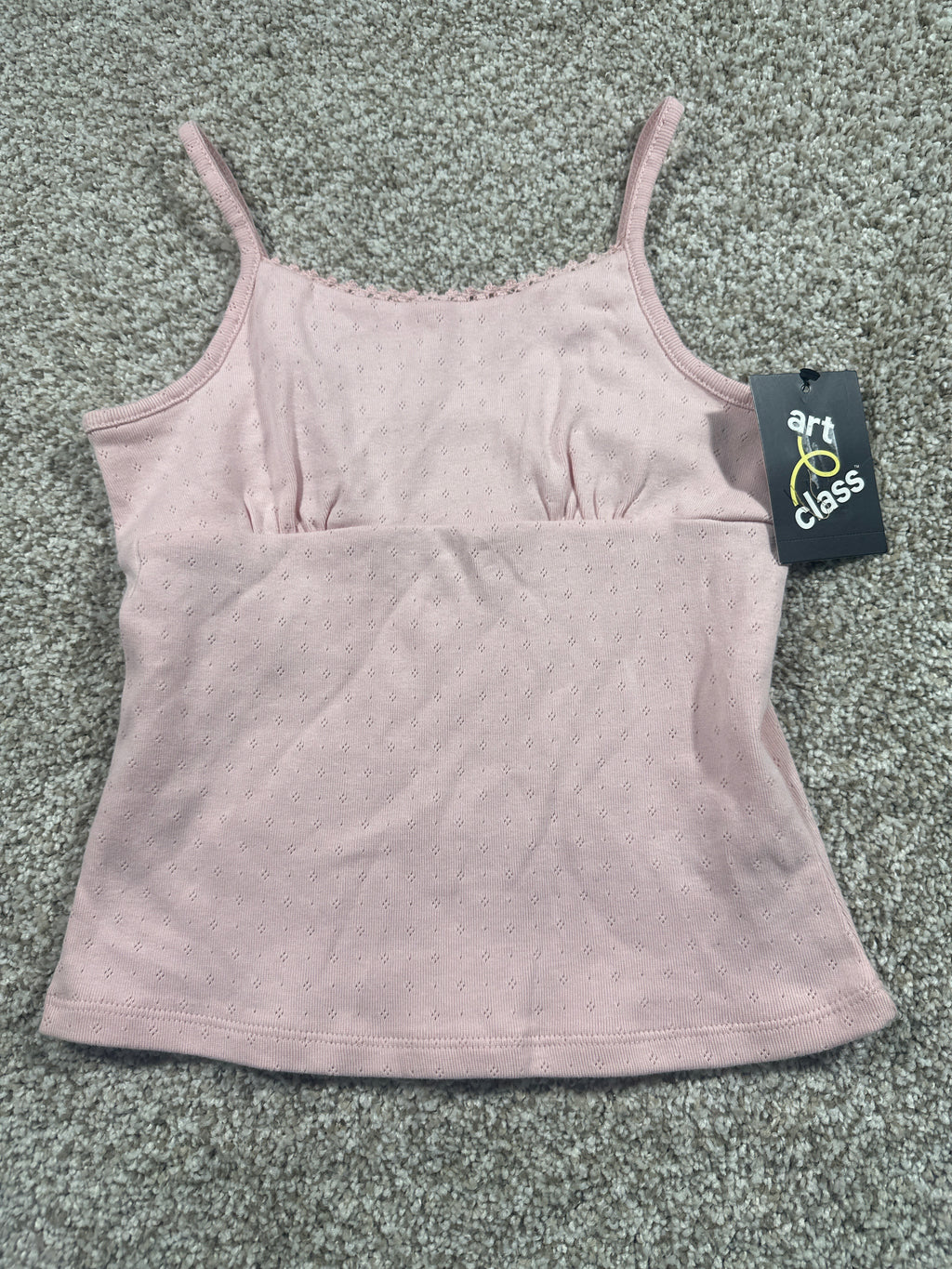 Art Class girls pink pointelle tank top photo 1