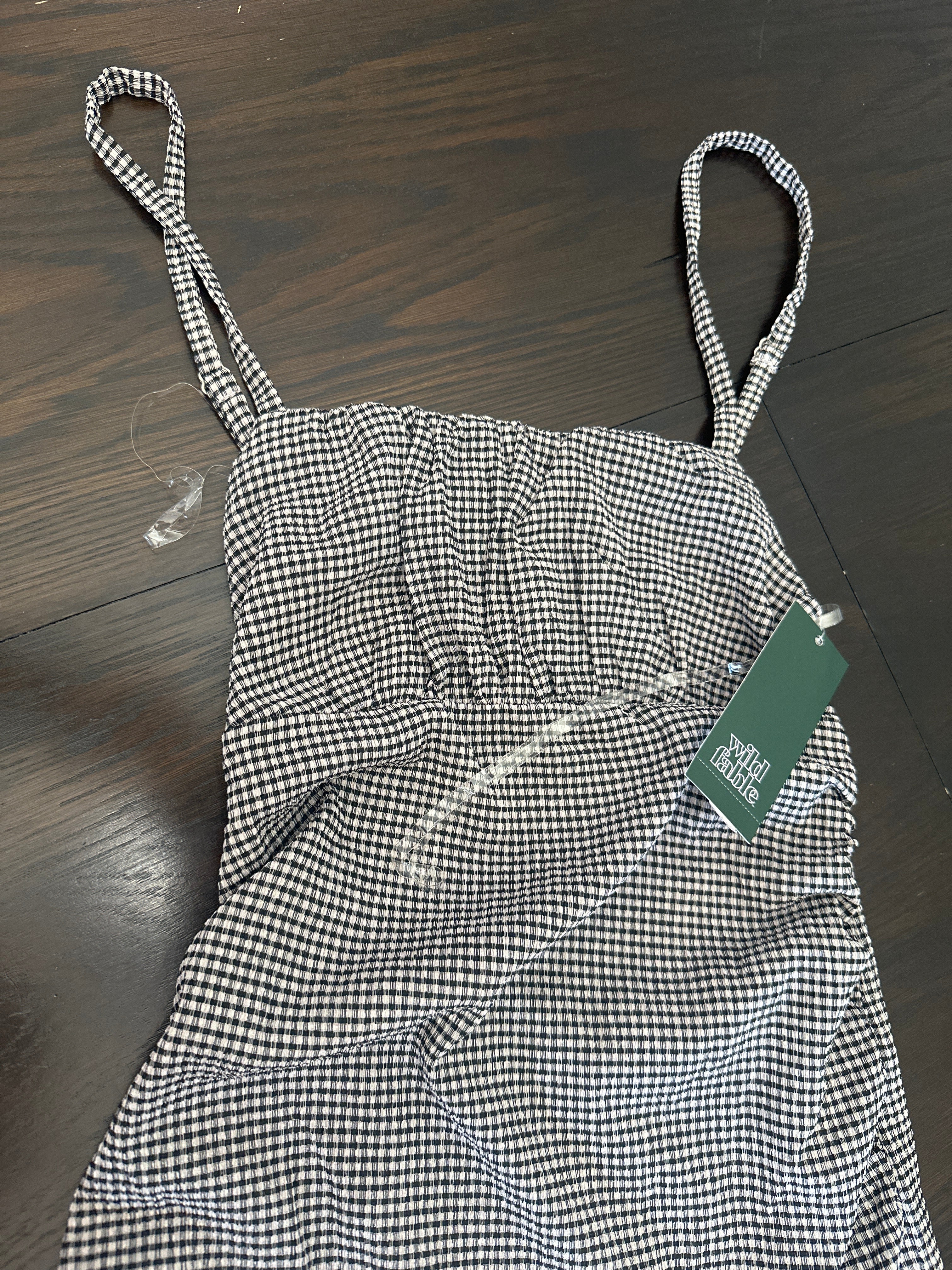 Women's Wild Fable Smocked Gingham Maxi Dress