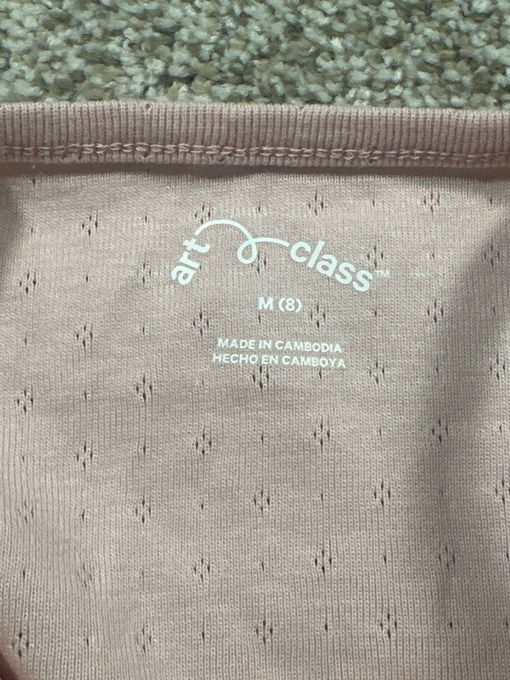 Art Class girls pink pointelle tank top photo 4