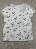 Cat & Jack girls white floral classic short-sleeve T-shirt, size M 8