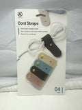 Ubrands Cord Straps 4-Pack Vegan Leather Cable Organizer Cord Management Straps
