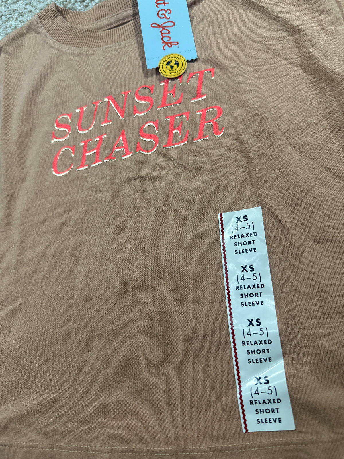 Cat & Jack Girls Sunset Chaser graphic T-shirt in Light Brown