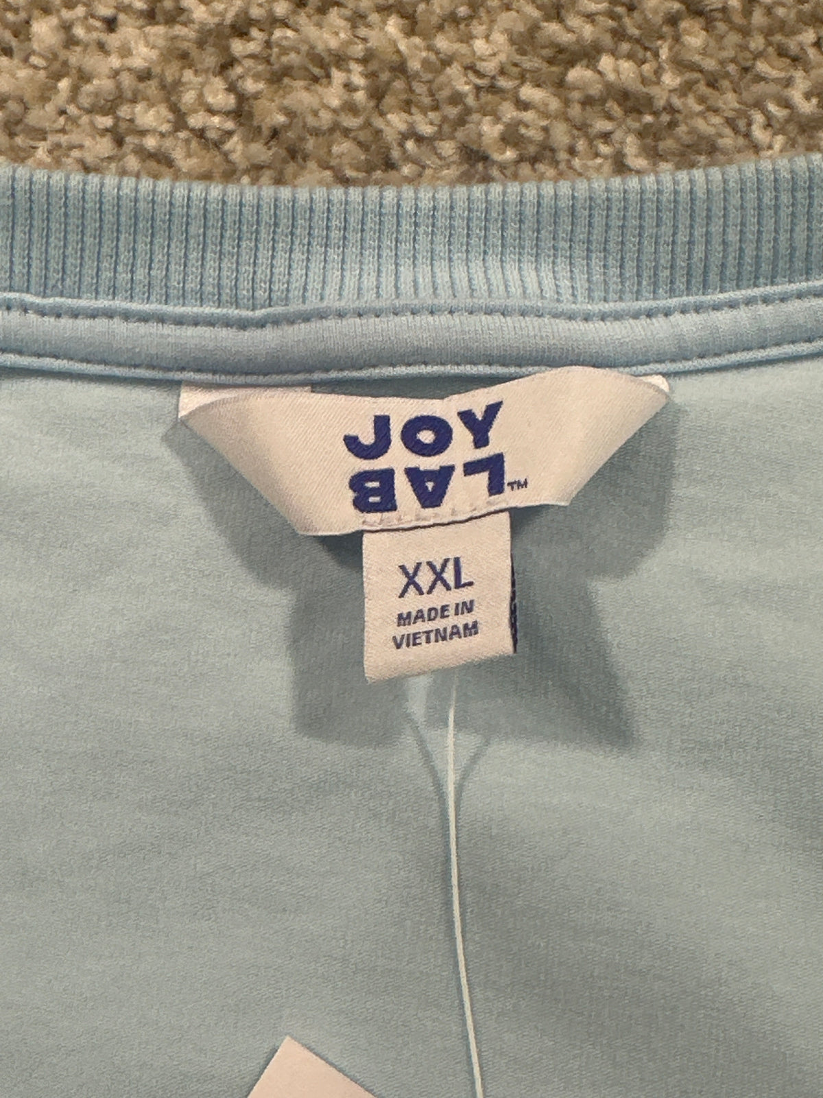 JoyLab top size XXL and care label