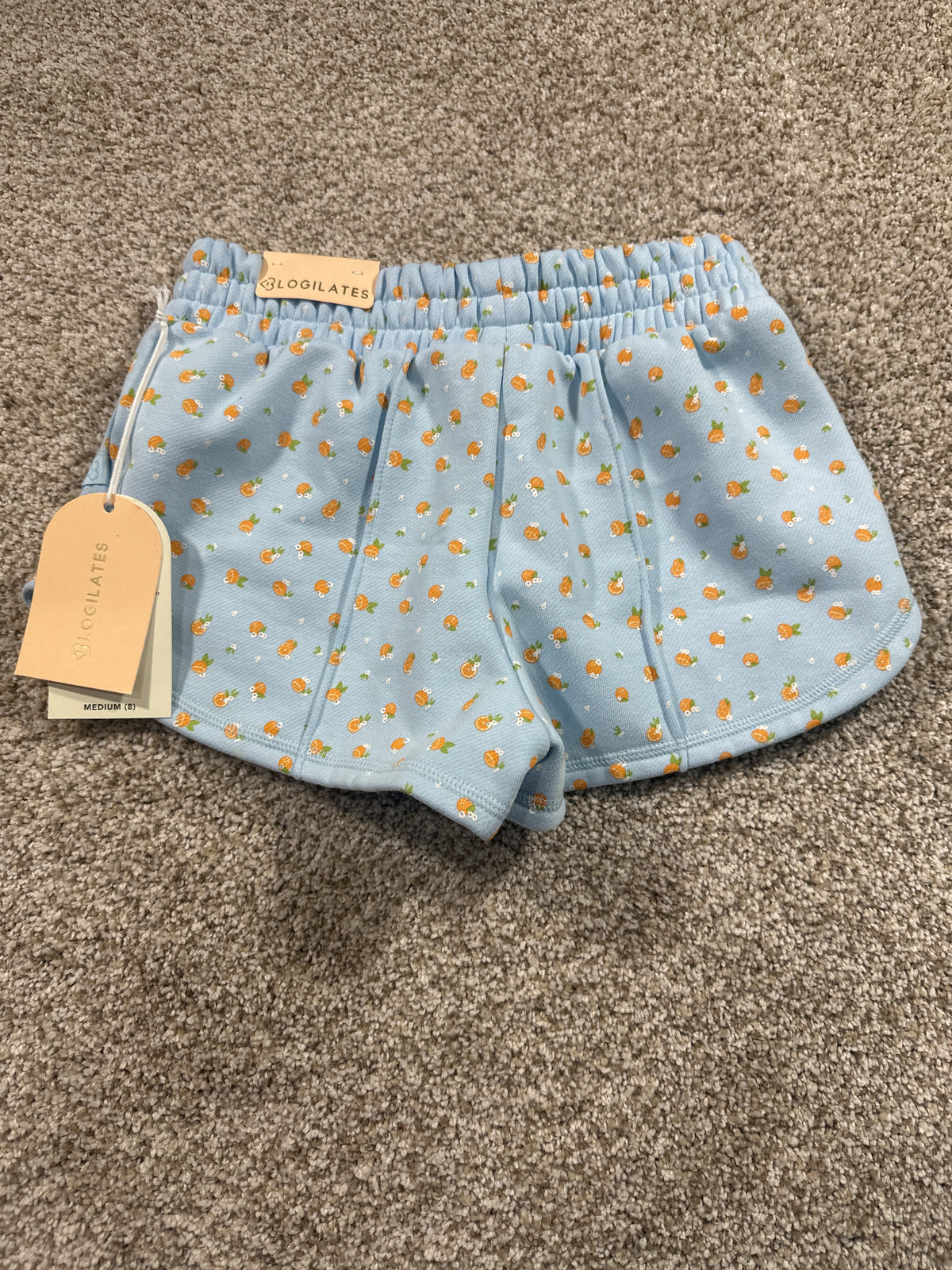 Blogilates Girls Blue Citrus Marshmallow Dolphin Shorts Size M 8 - photo 3