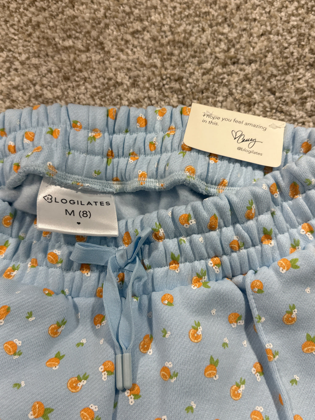 Blogilates Girls Blue Citrus Marshmallow Dolphin Shorts Size M 8 - photo 4