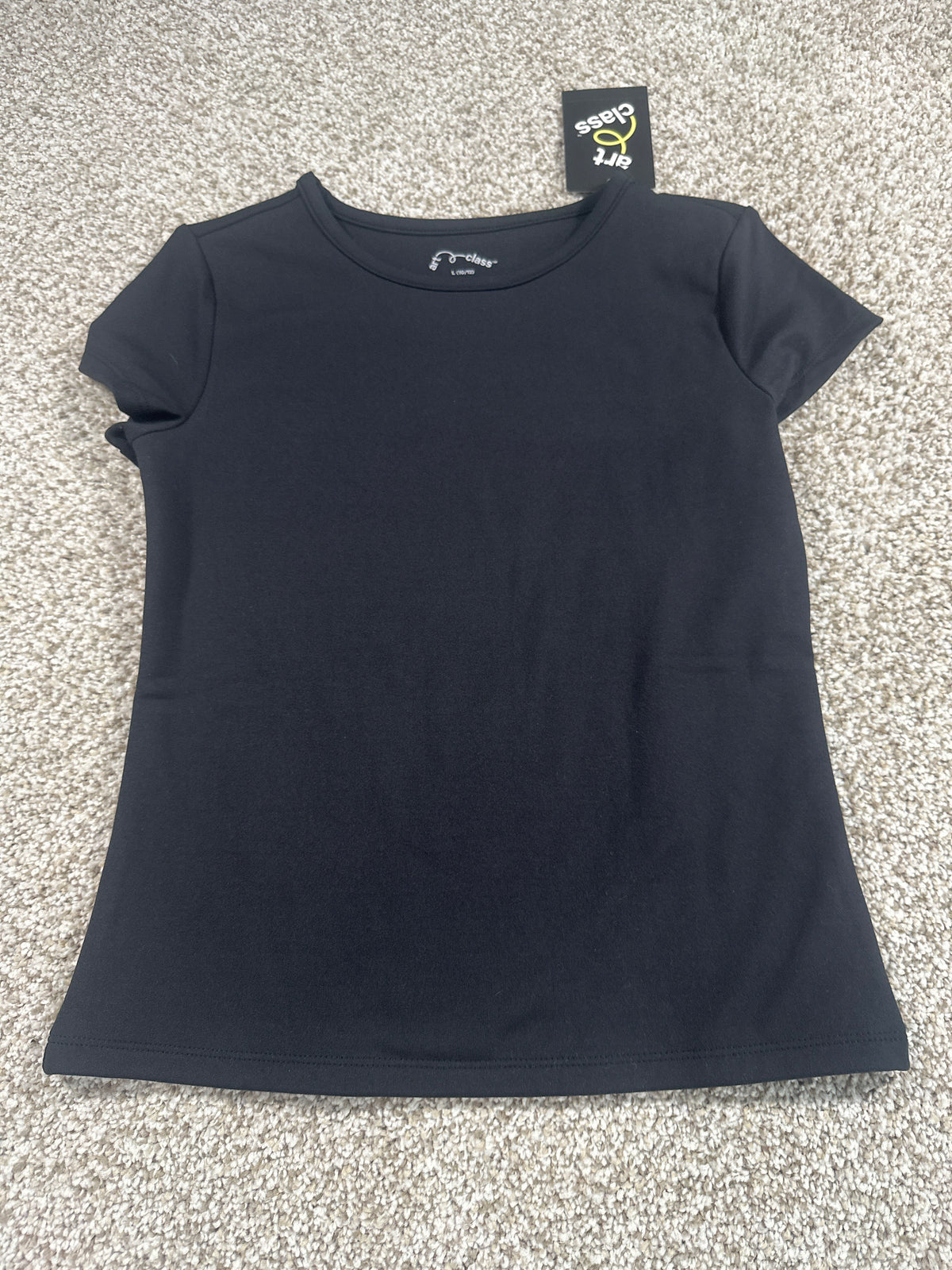 Art Class girls black super-soft short-sleeve T-shirt, size L 10/12