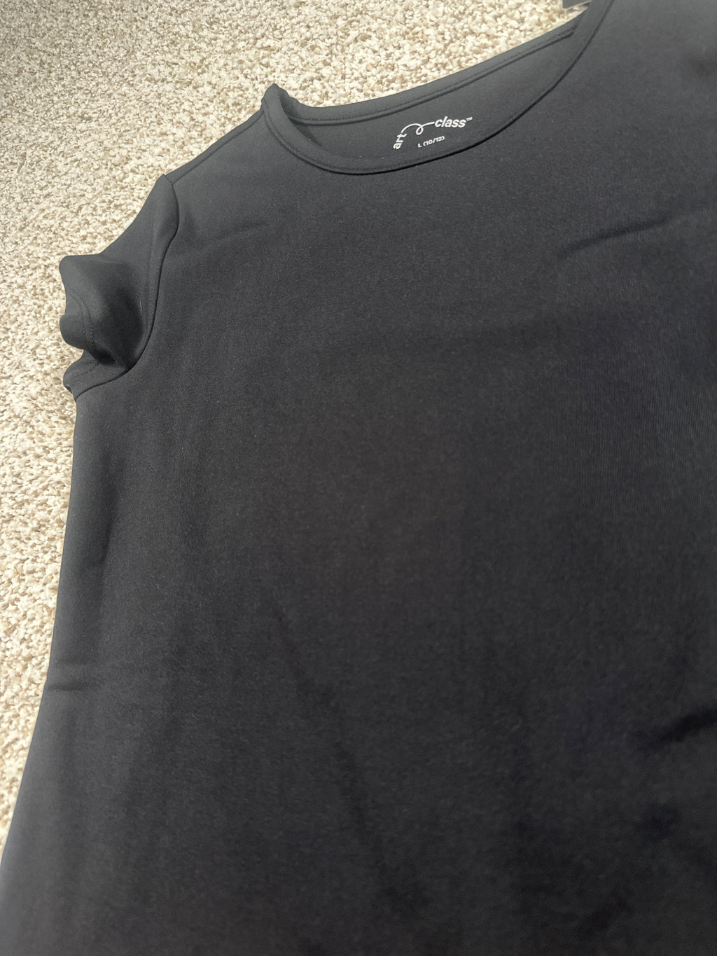 Art Class girls black super-soft short-sleeve T-shirt, size L 10/12