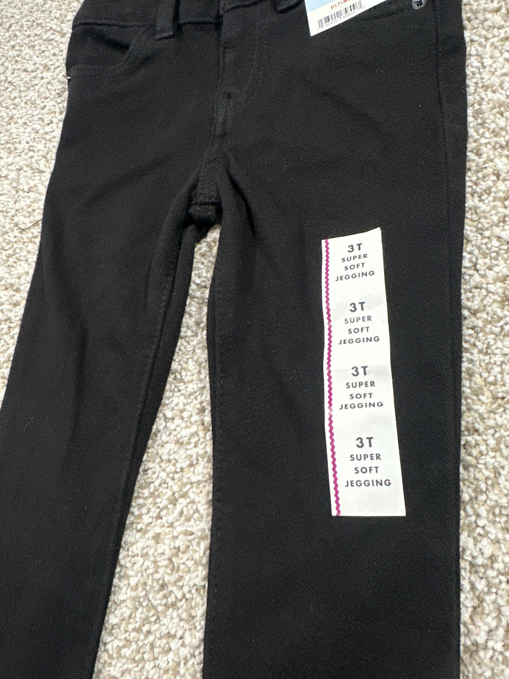Cat & Jack toddler girls black ultimate stretch adjustable-waist jeggings, 3T