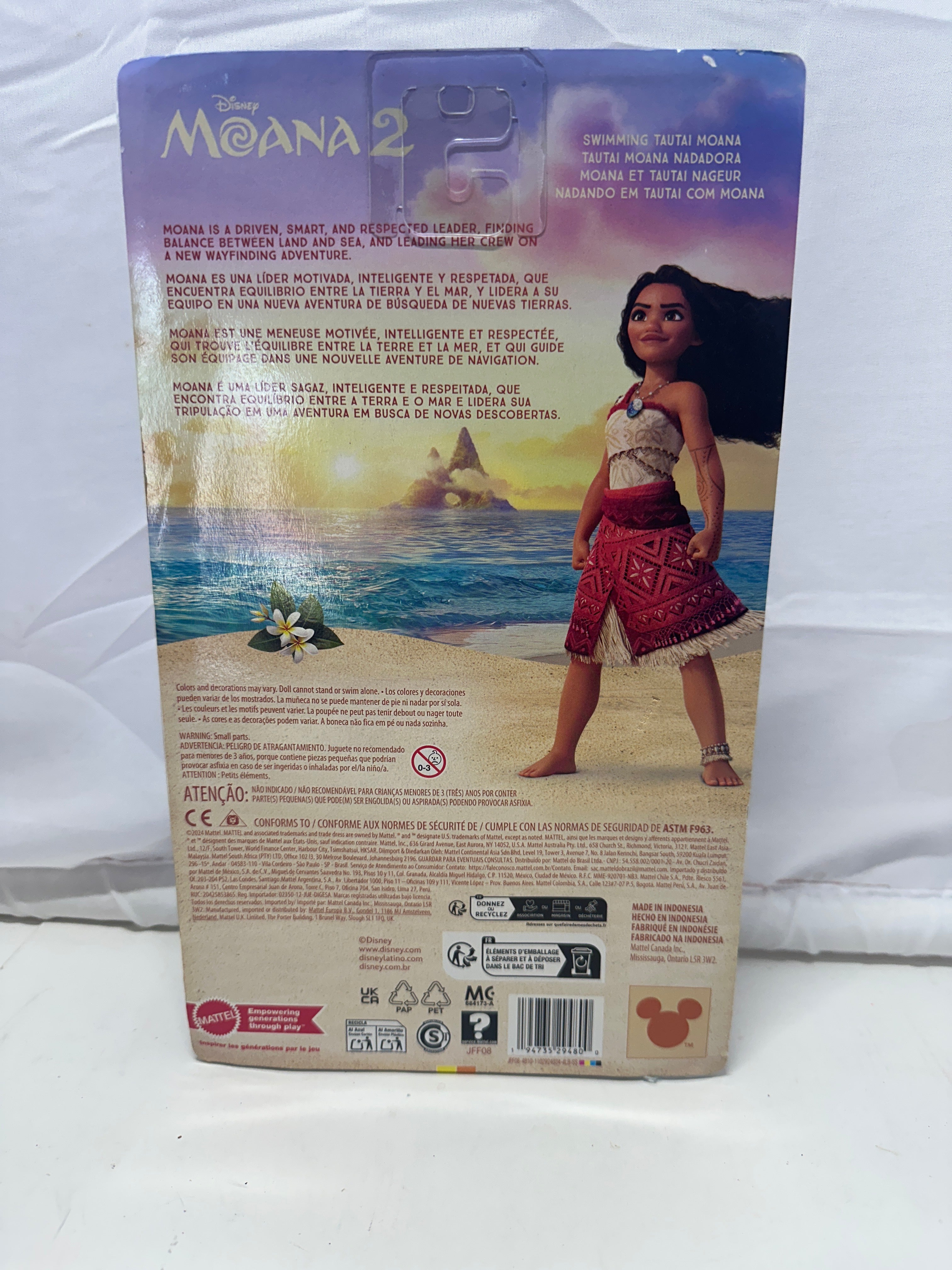 Disney Moana 2 Swimming Moana Doll
