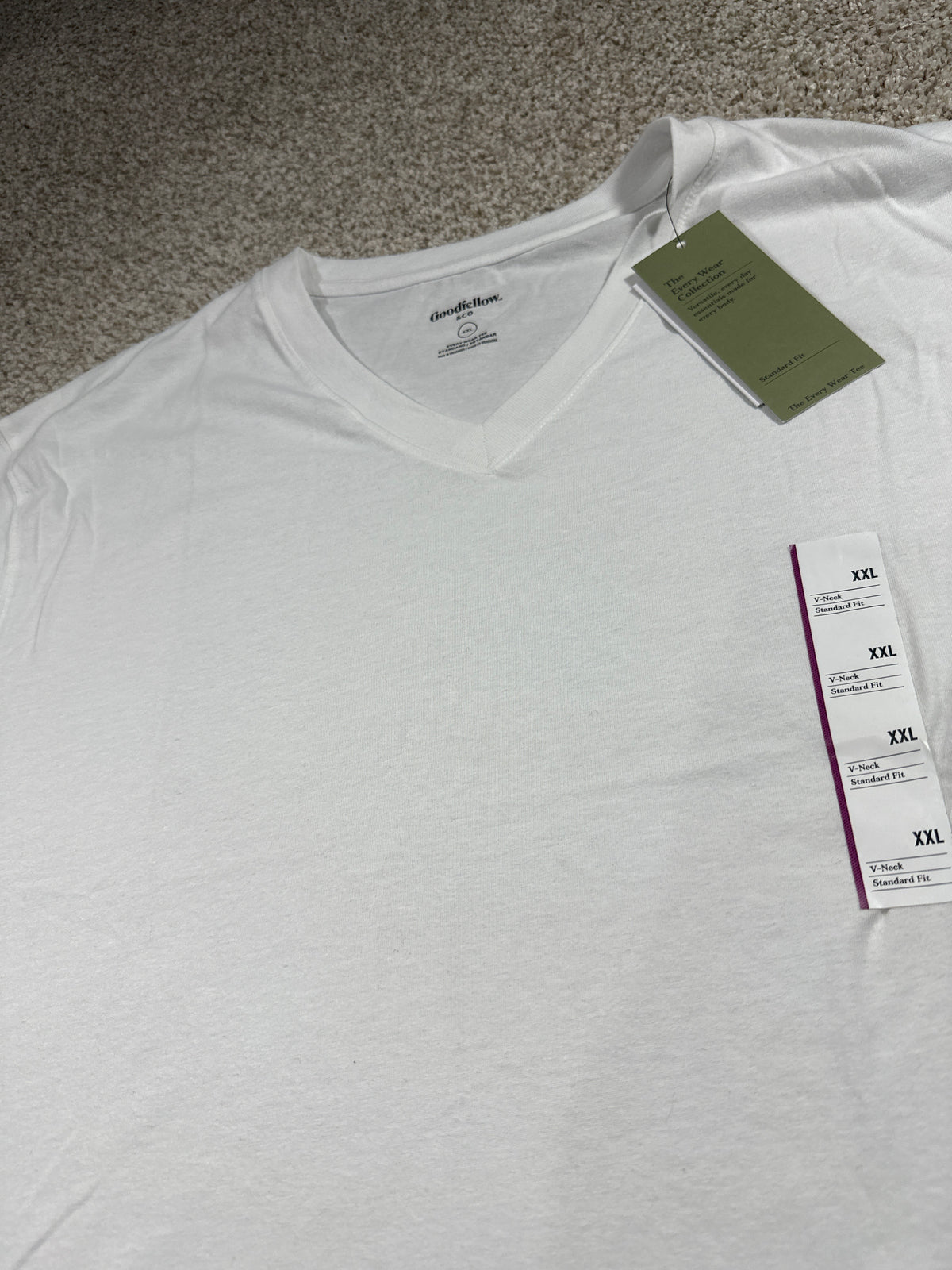 Goodfellow & Co Every Wear V-neck T-shirt XXL eco white