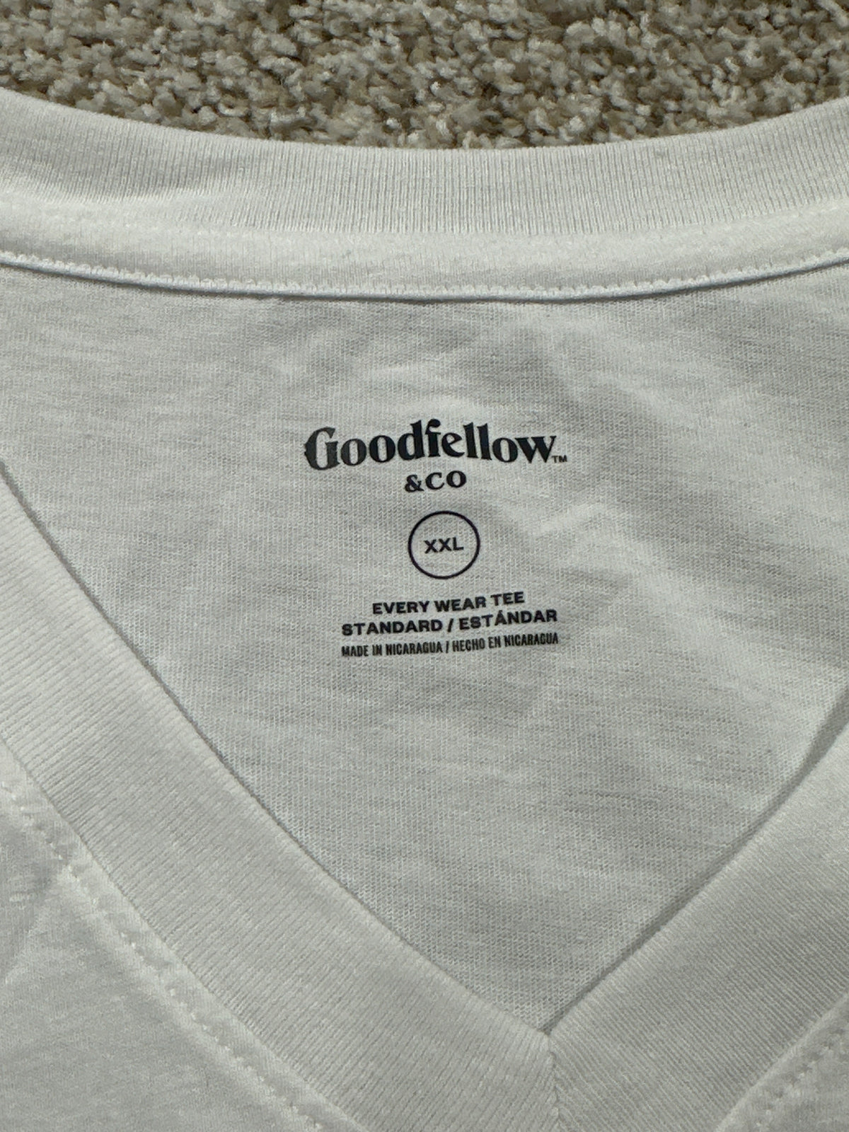 Goodfellow & Co Every Wear V-neck T-shirt XXL eco white
