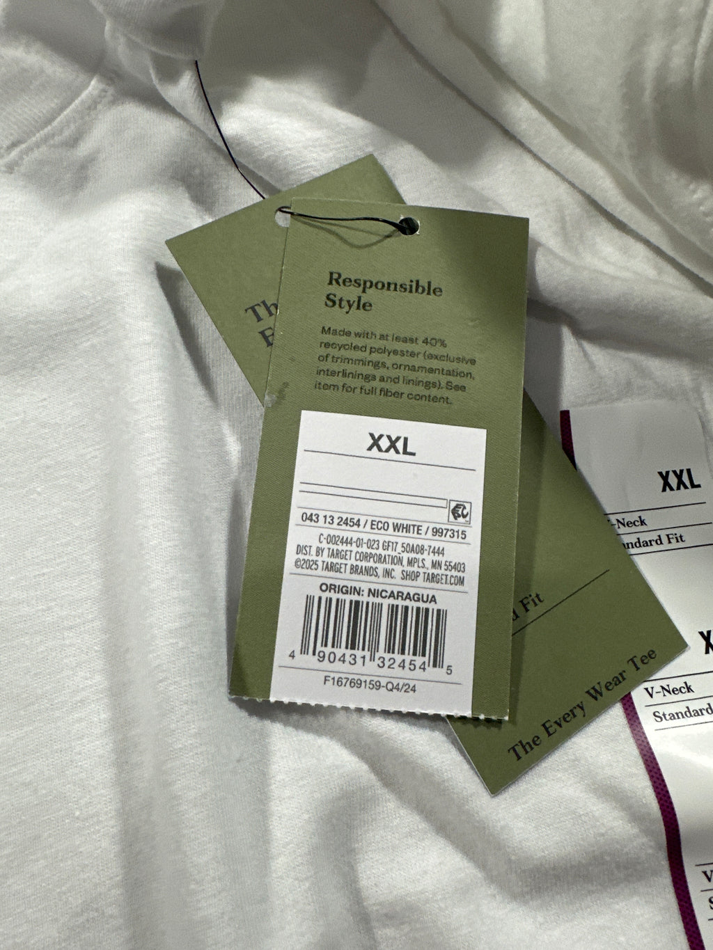 Goodfellow & Co Every Wear V-neck T-shirt XXL eco white
