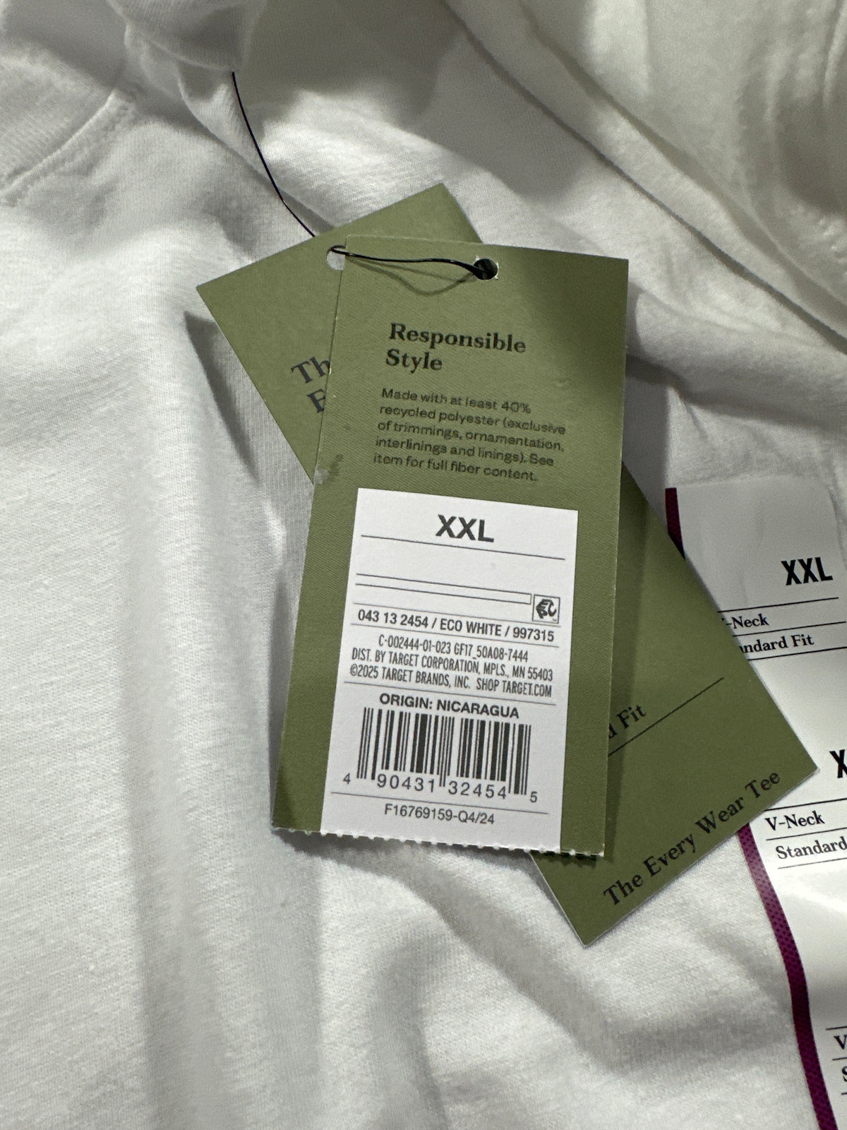 Goodfellow & Co Every Wear V-neck T-shirt XXL eco white