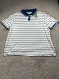 Goodfellow & Co The Every Wear Polo 3XL white navy striped front