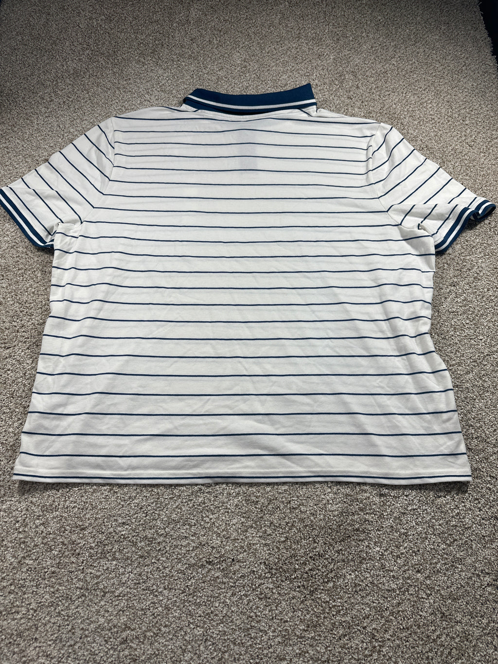 Goodfellow & Co The Every Wear Polo 3XL white navy striped back