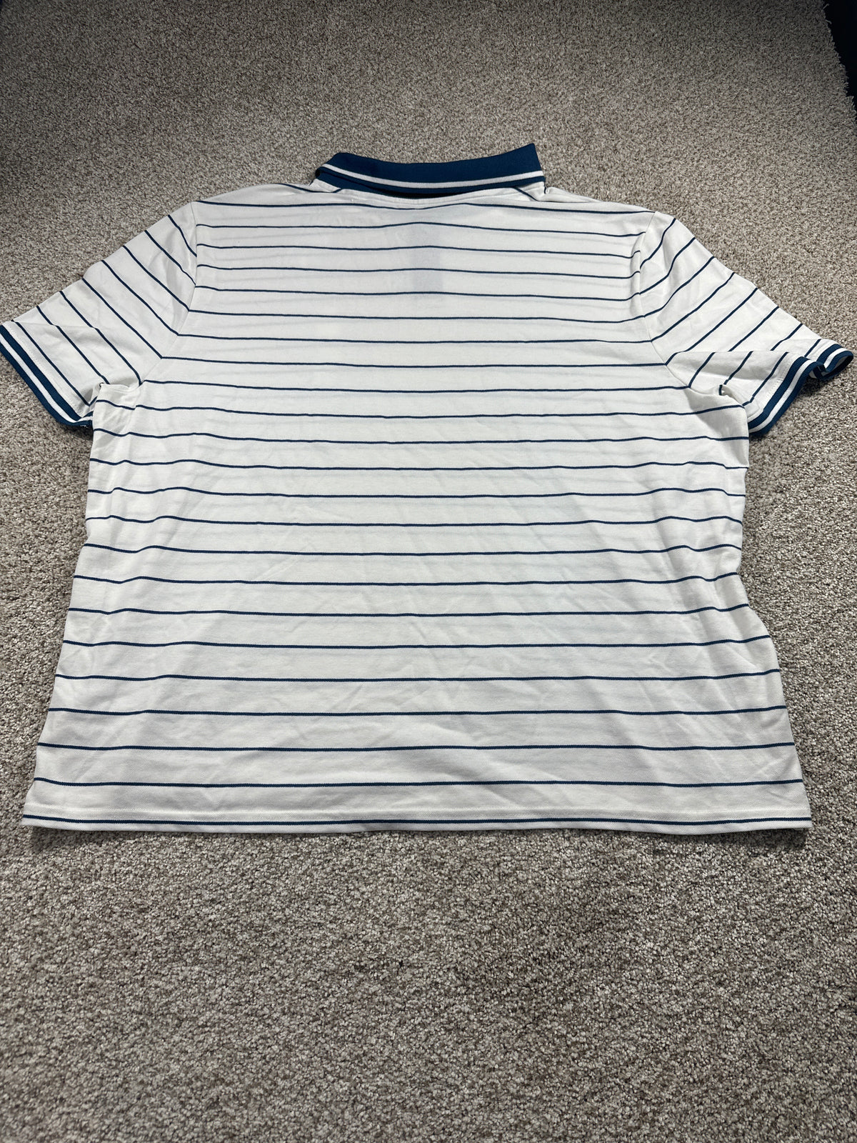 Goodfellow & Co The Every Wear Polo 3XL white navy striped back