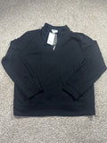 Goodfellow & Co Premium quarter zip fleece pullover M black front