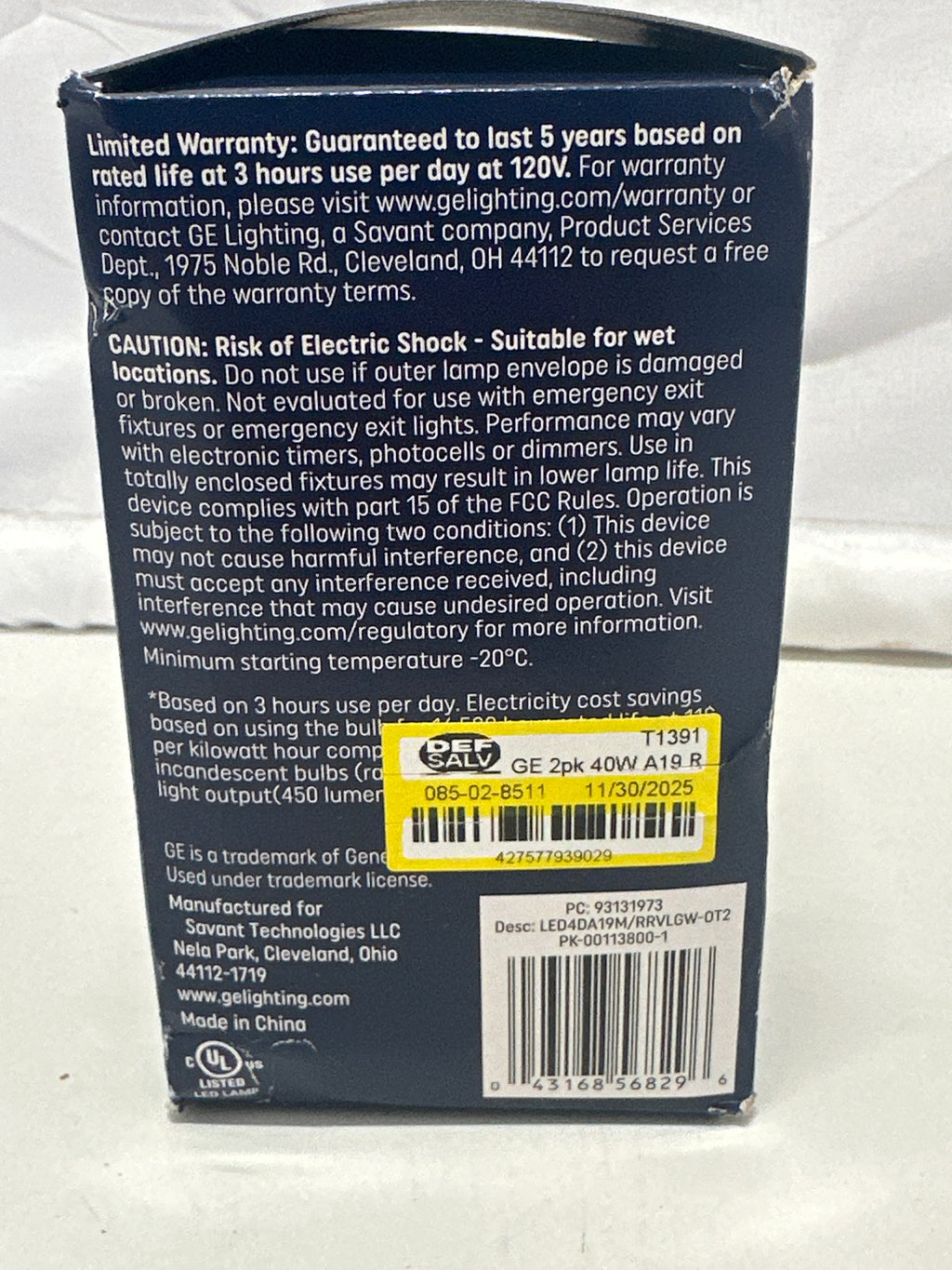 GE Reveal LED Light Bulbs – A19 Medium Base (2 Pack)