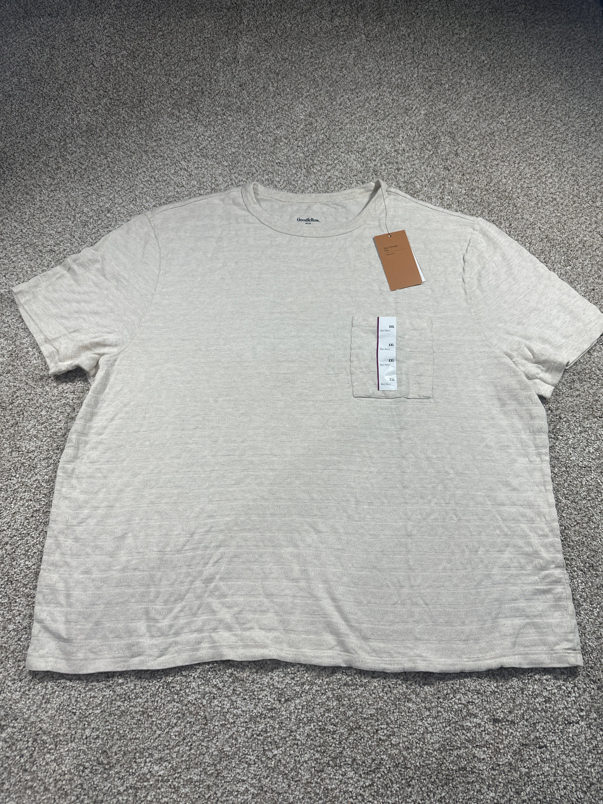 Goodfellow & Co textured vintage pocket T-shirt XXL cream
