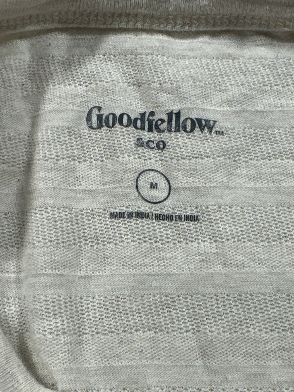 Goodfellow & Co textured vintage pocket T-shirt medium cream