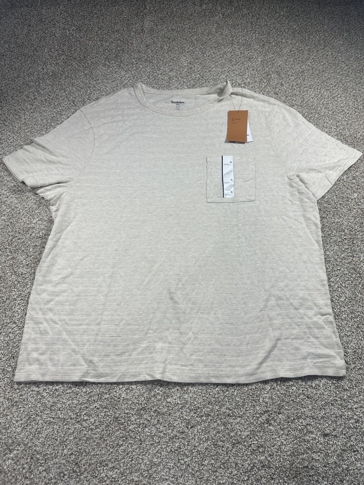 Goodfellow & Co textured vintage pocket T-shirt XL cream