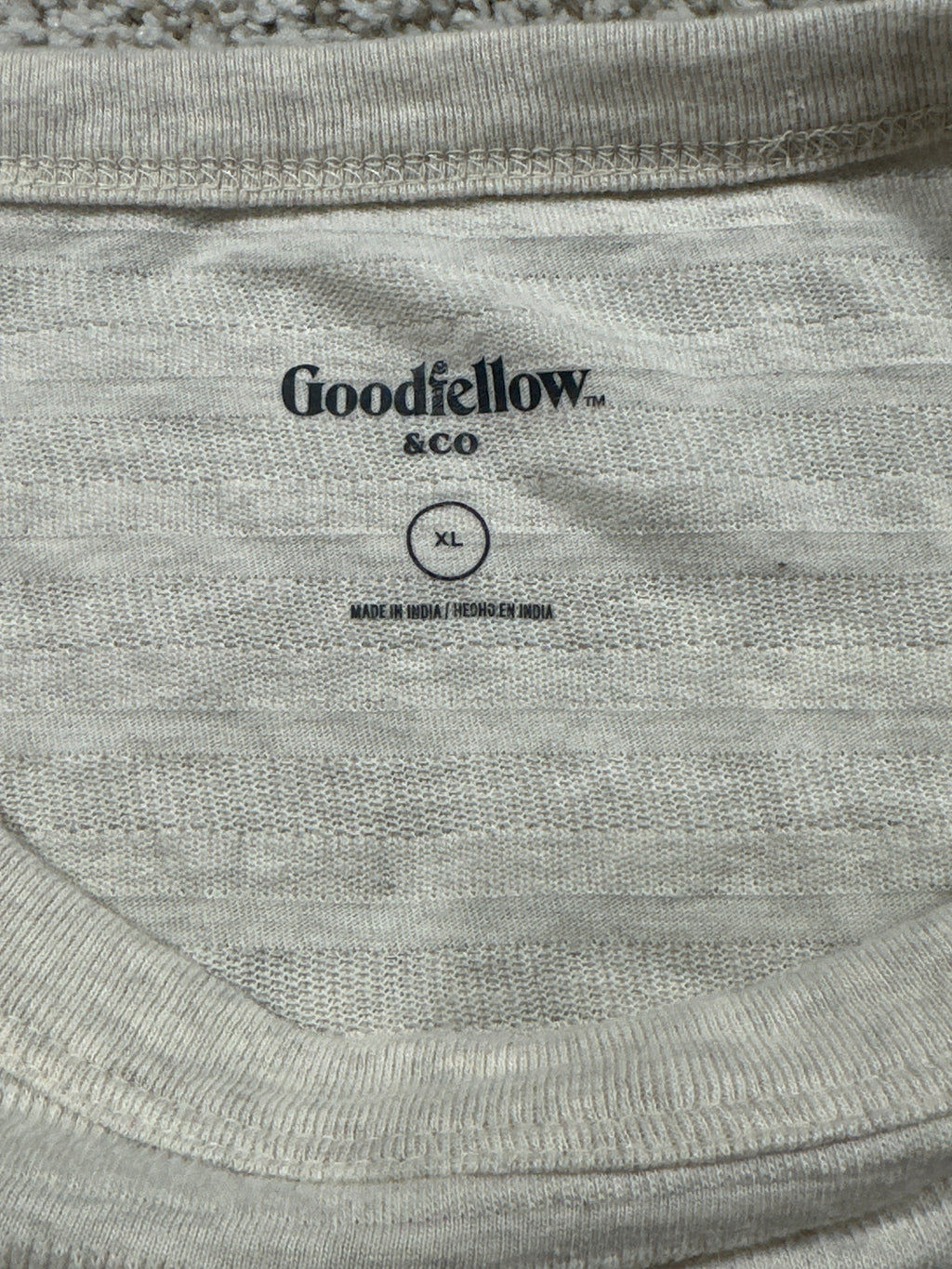 Goodfellow & Co textured vintage pocket T-shirt XL cream