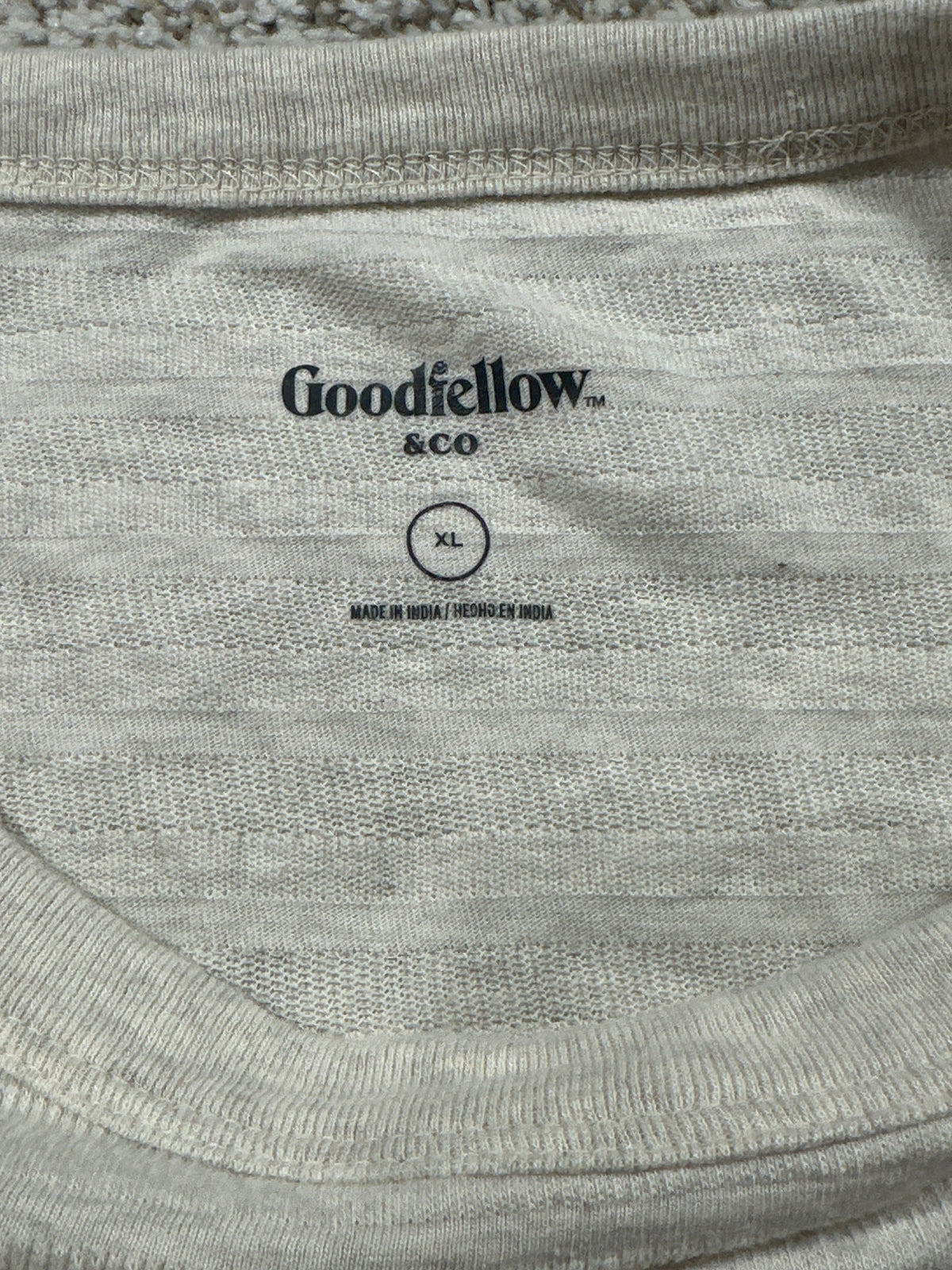 Goodfellow & Co textured vintage pocket T-shirt XL cream