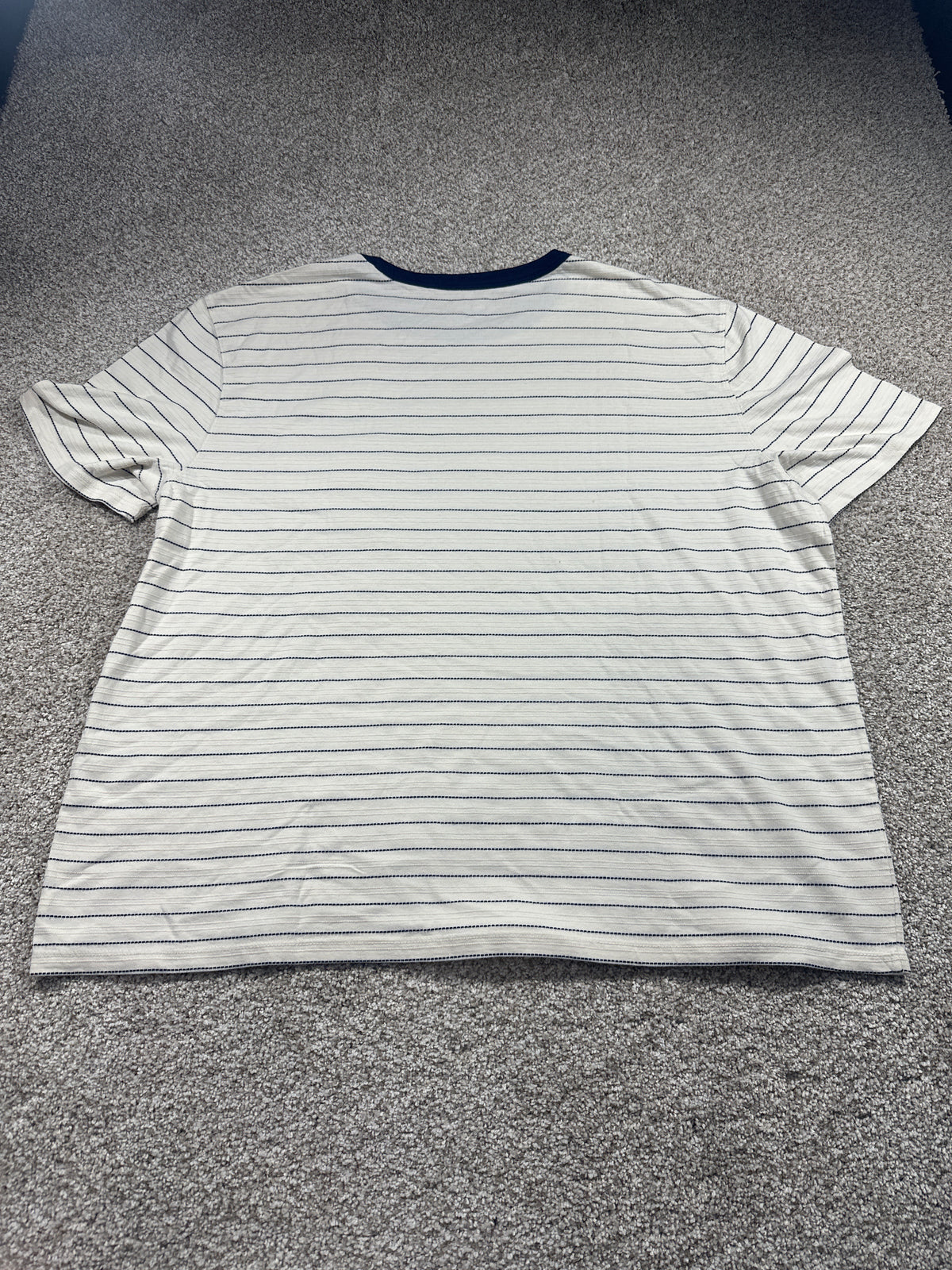 Goodfellow & Co textured vintage pocket T-shirt XXL off-white navy stripe