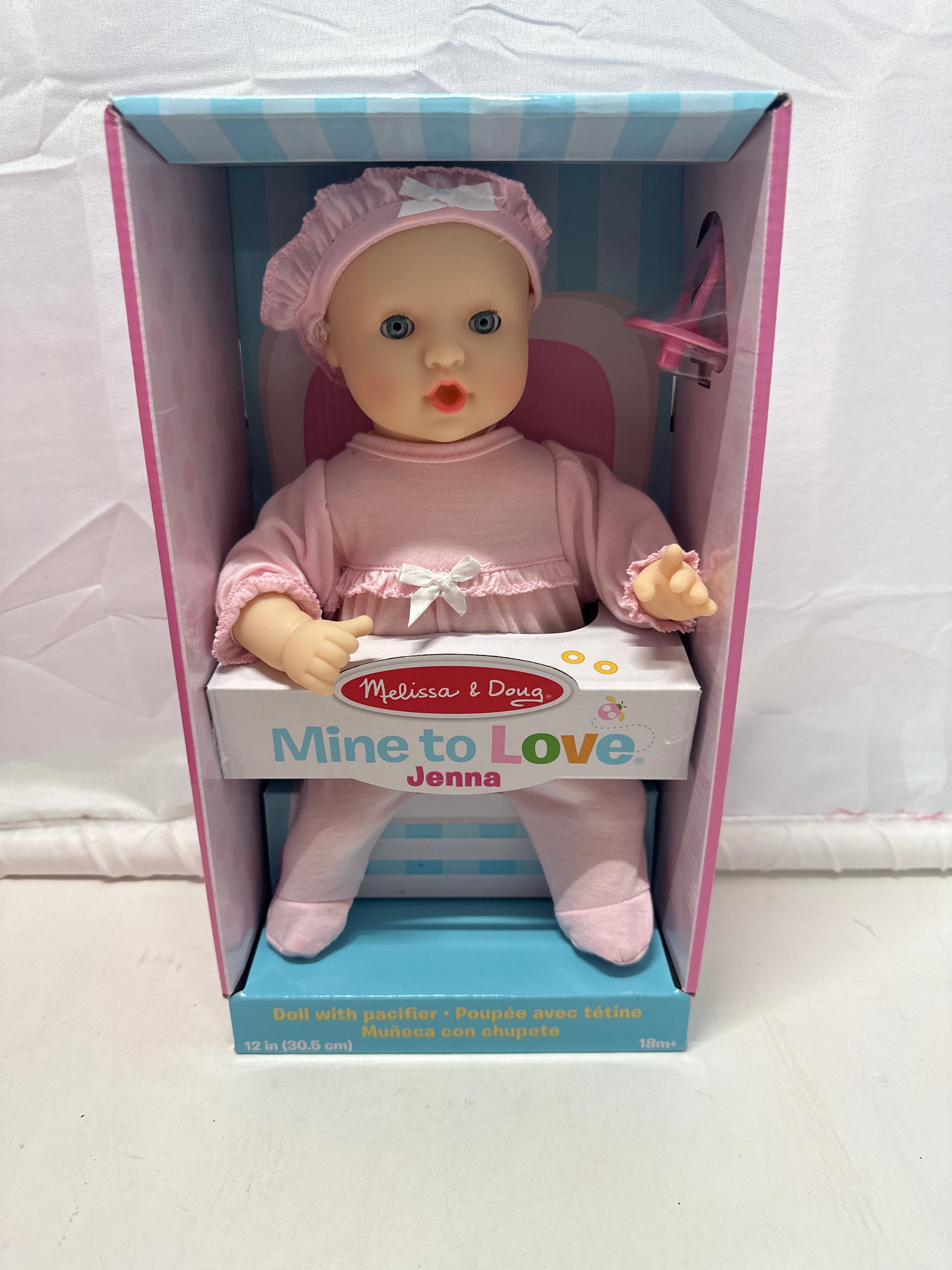 Melissa & Doug Mine to Love Jenna Baby Doll with Pacifier (12”)