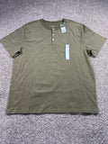 Goodfellow & Co vintage henley T-shirt men's large olive green