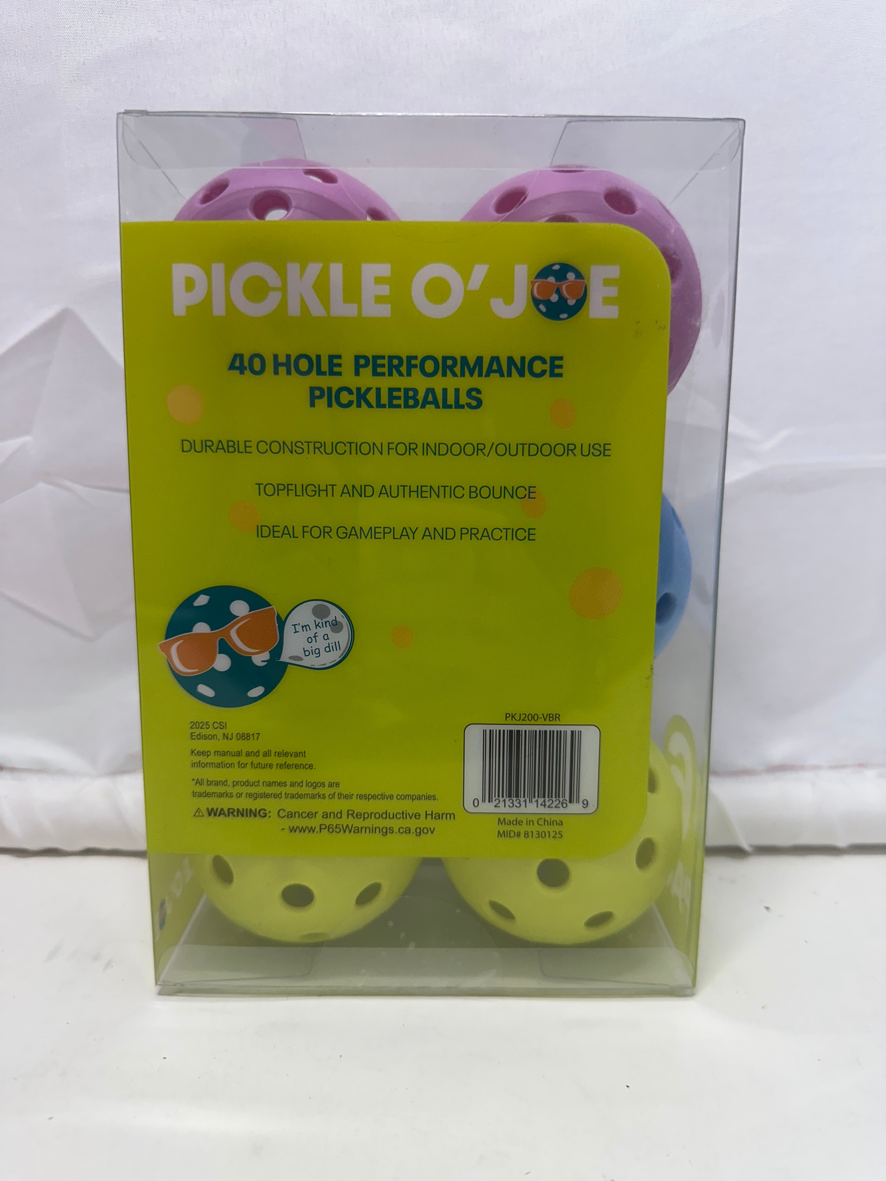 Pickle O’ Joe 40-Hole Performance Pickleballs – 6 Pack