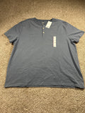 Goodfellow & Co vintage henley T-shirt men's XXL blue