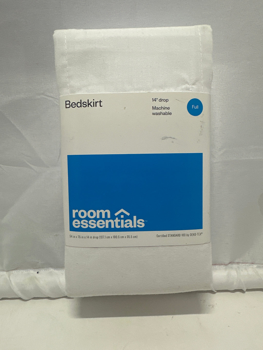 Room Essentials Bedskirt Full Size White 14" Drop
