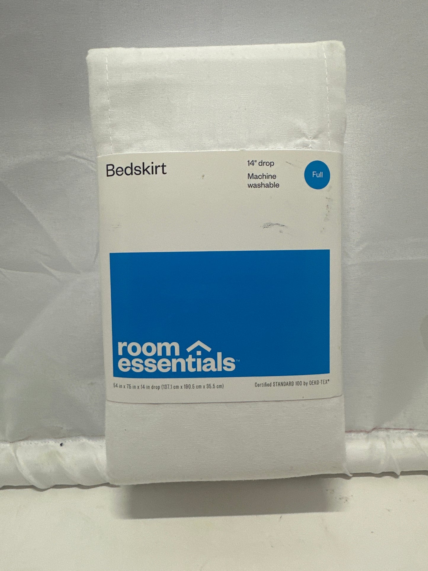 Room Essentials Bedskirt Full Size White 14" Drop
