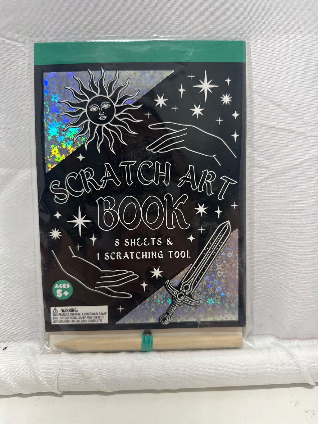Scratch Art Book Craft Kit (8 Sheets + Stylus Tool)