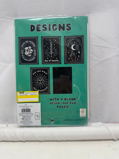 Scratch Art Book Craft Kit (8 Sheets + Stylus Tool)