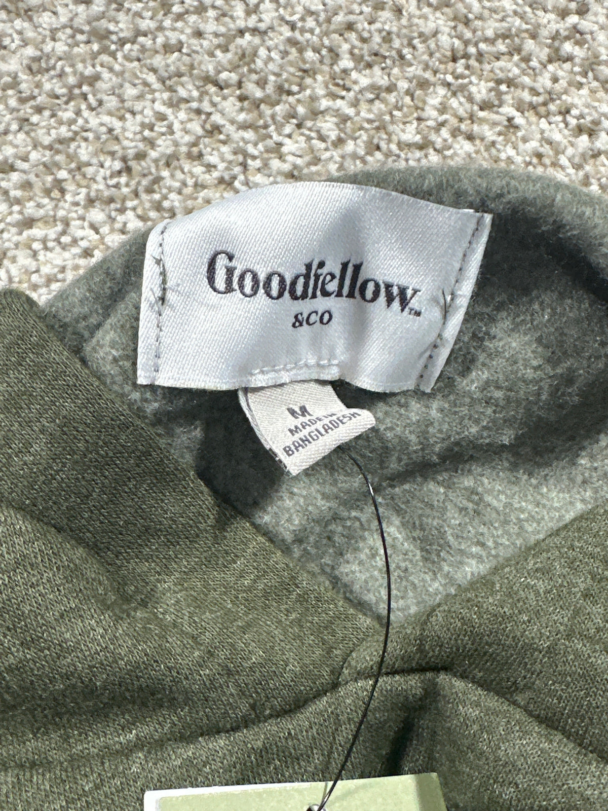 Goodfellow & Co every wear fleece hoodie men's medium olive