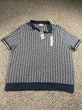 Goodfellow & Co Johnny collar sweater polo XXL blue