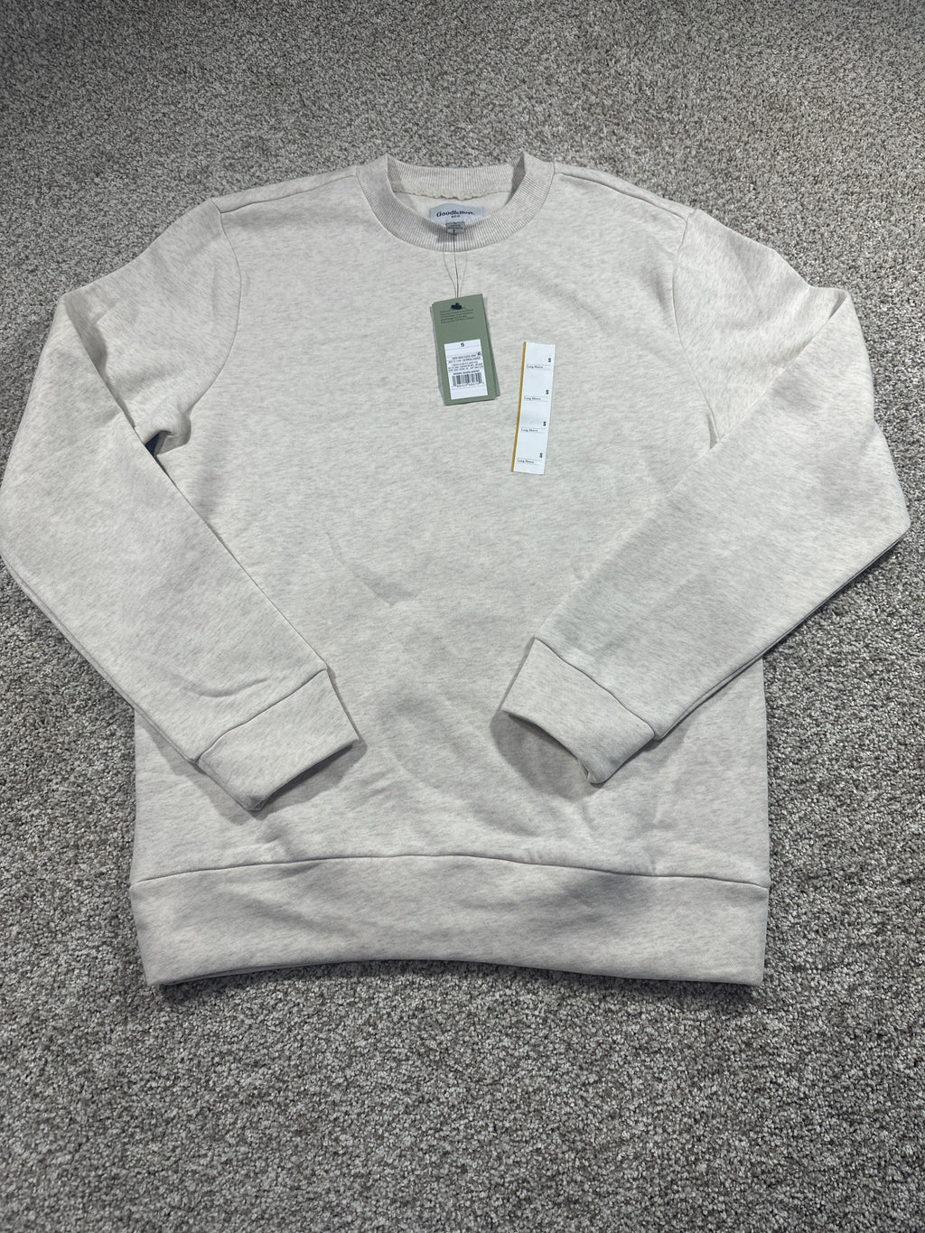 Goodfellow & Co Every Wear fleece crewneck S oatmeal