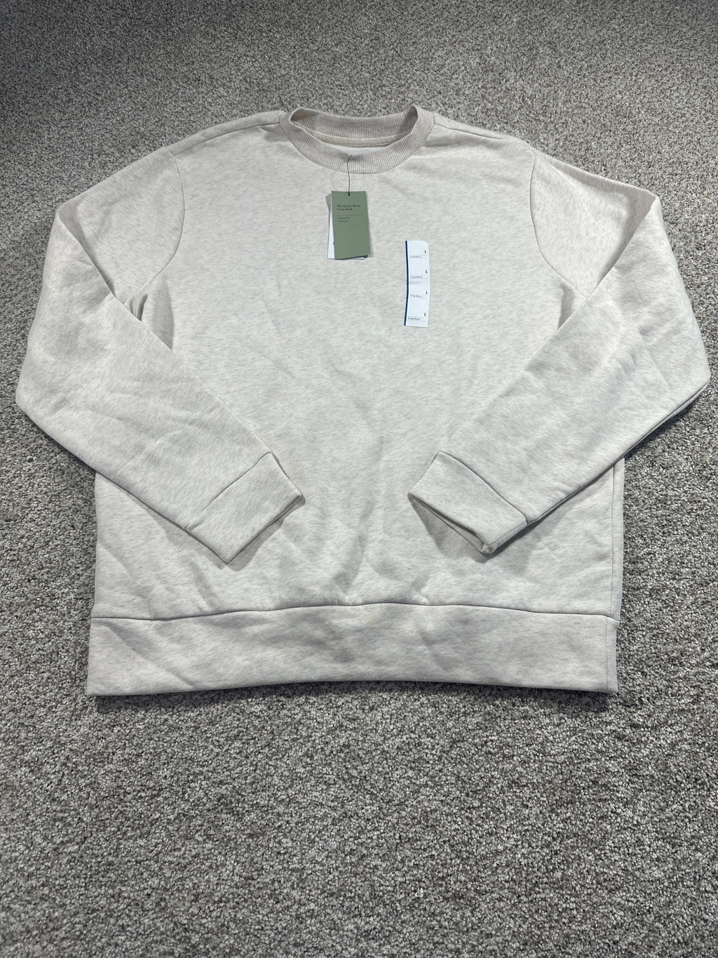 Goodfellow & Co Every Wear fleece crewneck L oatmeal