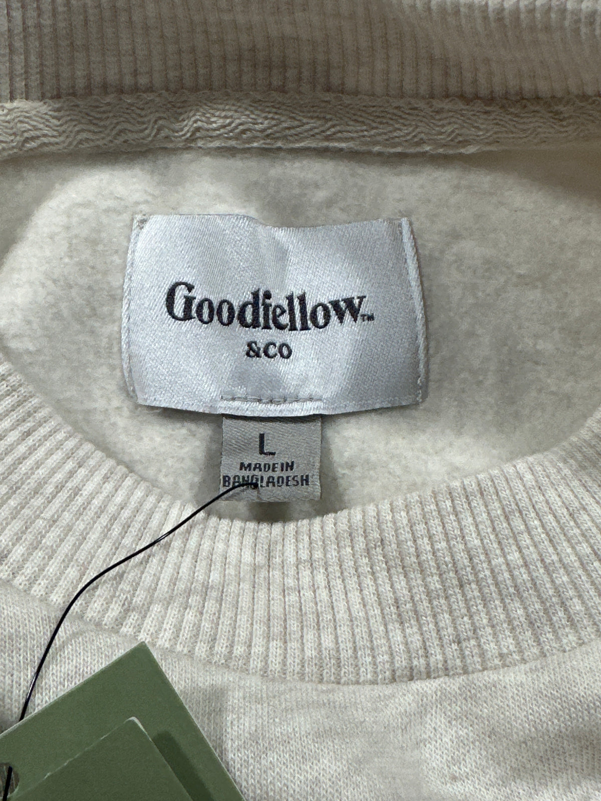 Goodfellow & Co Every Wear fleece crewneck L oatmeal