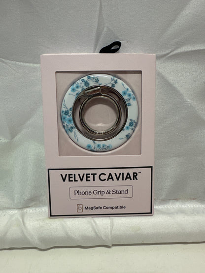 Velvet Caviar MagSafe Compatible Phone Grip & Stand Blue Floral
